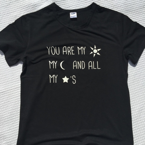 NEW! Black T Shirt Round Neck Cotton Blend - Picture 3 of 4